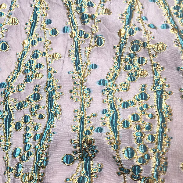 New Designed High Quality Metallic Fabrics Brocade Jacquard Organza Fabric for Decor