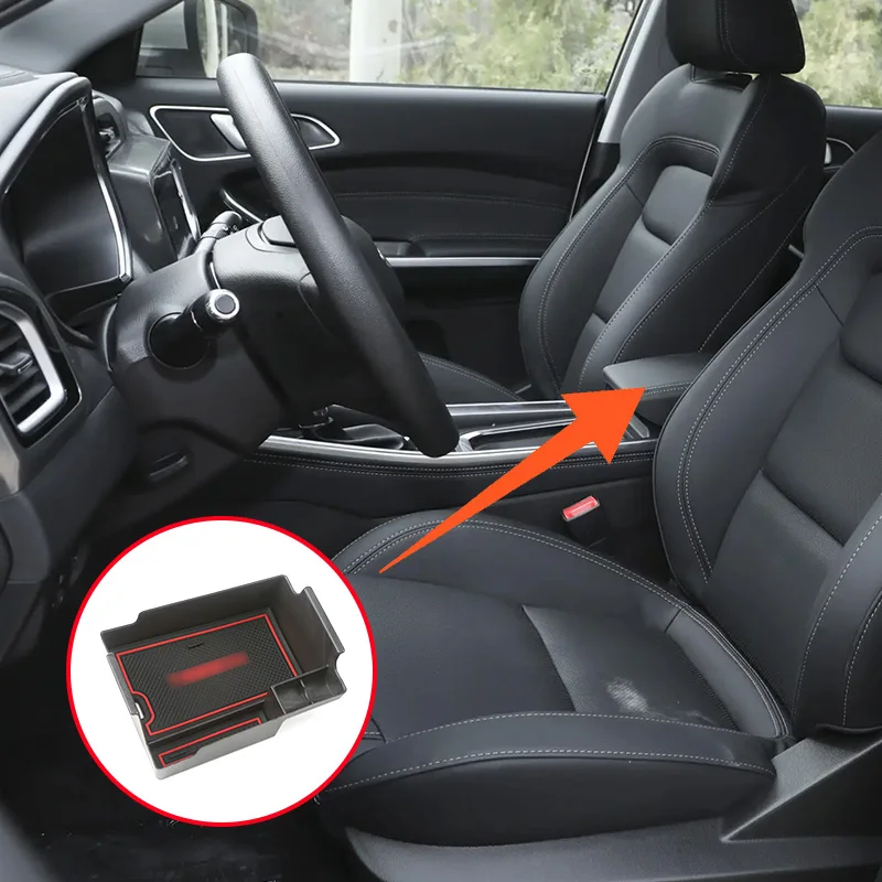 Organizer Portaoggetti Per Bracciolo Auto - Adatto Per Jeep 2017+ E Modelli Successivi, Nero, Plastica ABS - 4