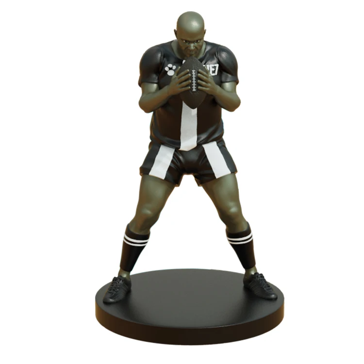 Фигурка футболиста в динамичной позе из серии NFL, художественная роспись от Mornsun, фигурка из смолы, статуэтка с персонажем по индивидуальному заказу, декор в стиле американского футбола для мужчин