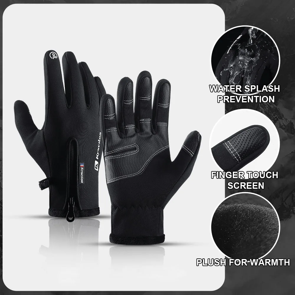 Wholesale Waterproof Winter Gloves Padded Warm All Fingers Touch Screen