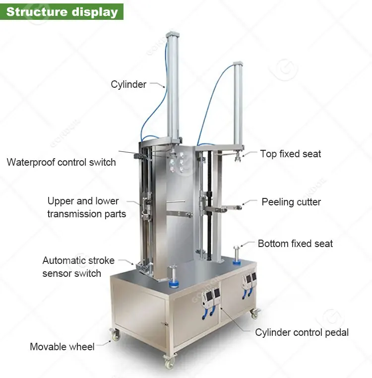 Automatic Wash Breadfruit Peeler Mango Pineapple Fruit Vegetable Coconut Peel Machine for Process