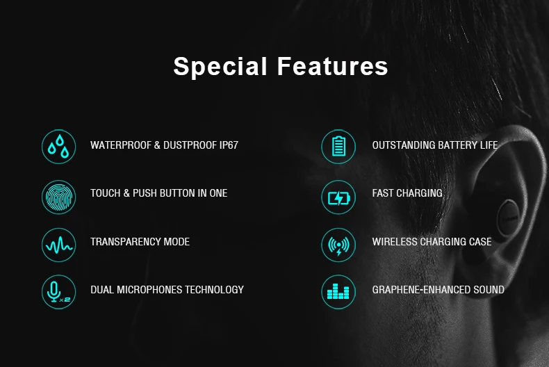 TWS Bluetooth 5.0 Earphones Charging Box Headphone Stereo Sports Waterproof Headsets With Microphone Earbud Wireless Audfonos - ANKUX.COM