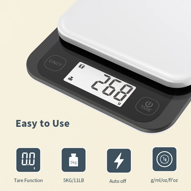 SY599 Factory Supply Color Customize Cheap Supermarket Electronic 5kg Food Kitchen Lcd Digital Kitchen Scale Electronic