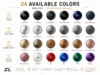 24 opzioni di colore personalizzate