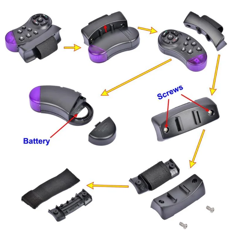 Portable Car Steering Wheel Control MP5 Multimedia Player Car Radio Car Accessories Steering Wheel Multimedia Key Controller