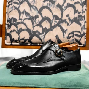 Luxury Brand Genuine Cow Leather Men  Black Wedding Oxford Shoes Leather Formal Shoes for Men