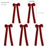 10.63 inch red handmade bow (5 Pack)