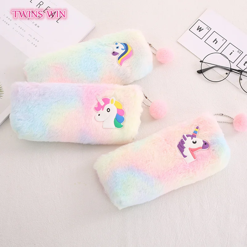 Student Simple Animal Pencil Case Cartoon Stationery Pen Bag Unicorn ...