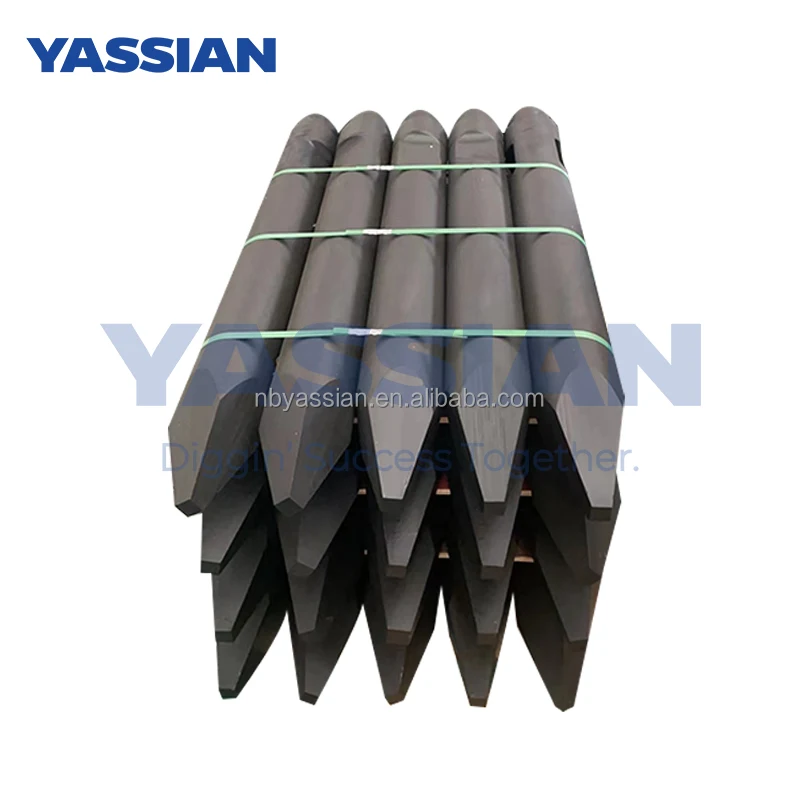 Wedge Type Chisel Drilling Tool Montabert Parts Forging Iron ISO Certified Yassian Brand HRC53-56 Hardness 1.5 Year Part Mining