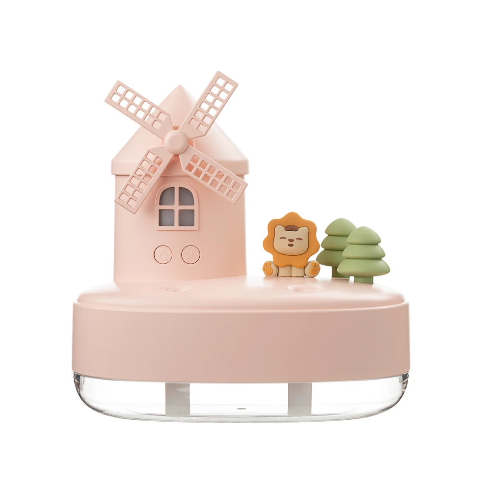 Christmas Music Box Humidifier Revolving Cute Aroma Oil Diffuser Ultrasonic Desk Humidifier With Night Light