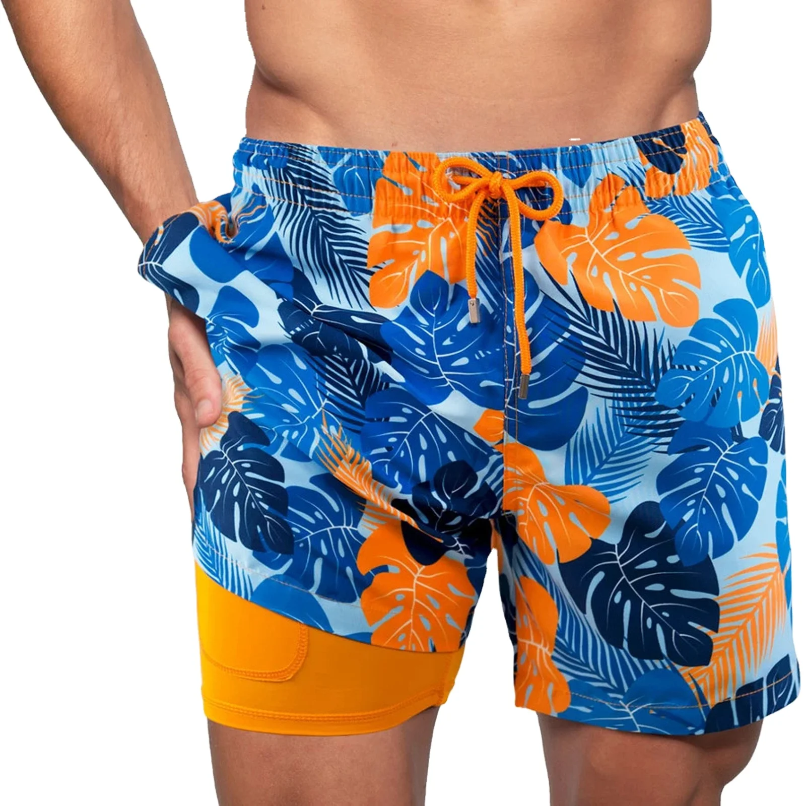 Quick Dry Swim Shorts Lining Swimwear Bathing Suits Men Swim Trunks with Mesh31_voghion.com