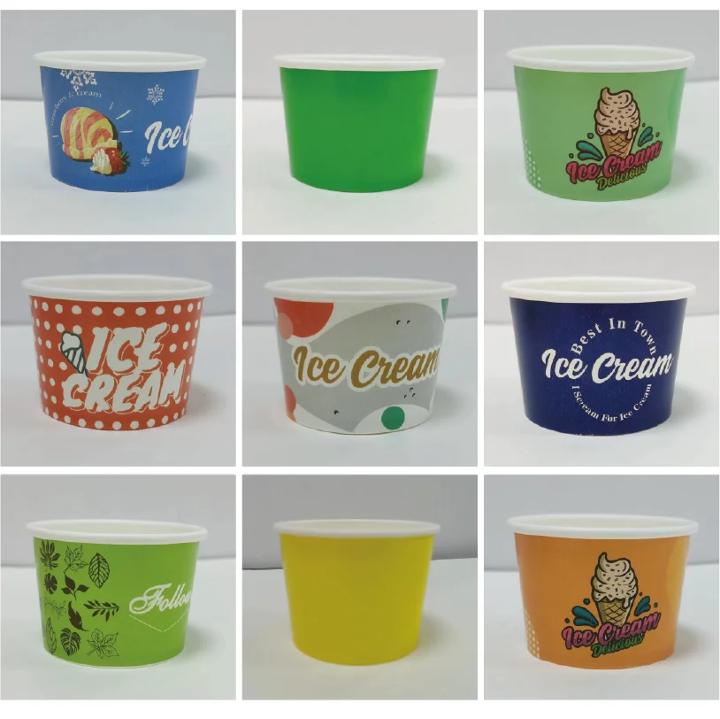 Wholesale Eco Friendly Kraft Custom Ice Cream Tub Paper Disposable