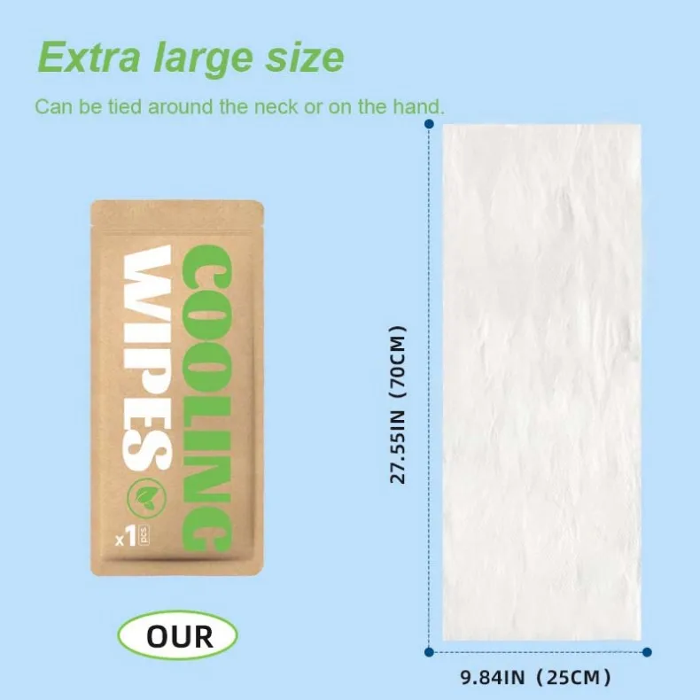 OEM Customized Individual Reusable Cooling Wet Wipes Outdoor Cleaning Wipes Jumbo Sport Wet Wipes