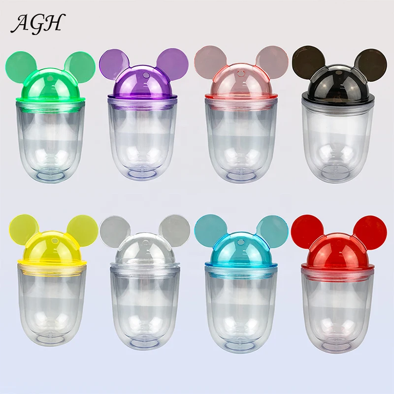 16oz 450ml Mickey Mouse Ears/ Minnie Ear double wall acrylic cups