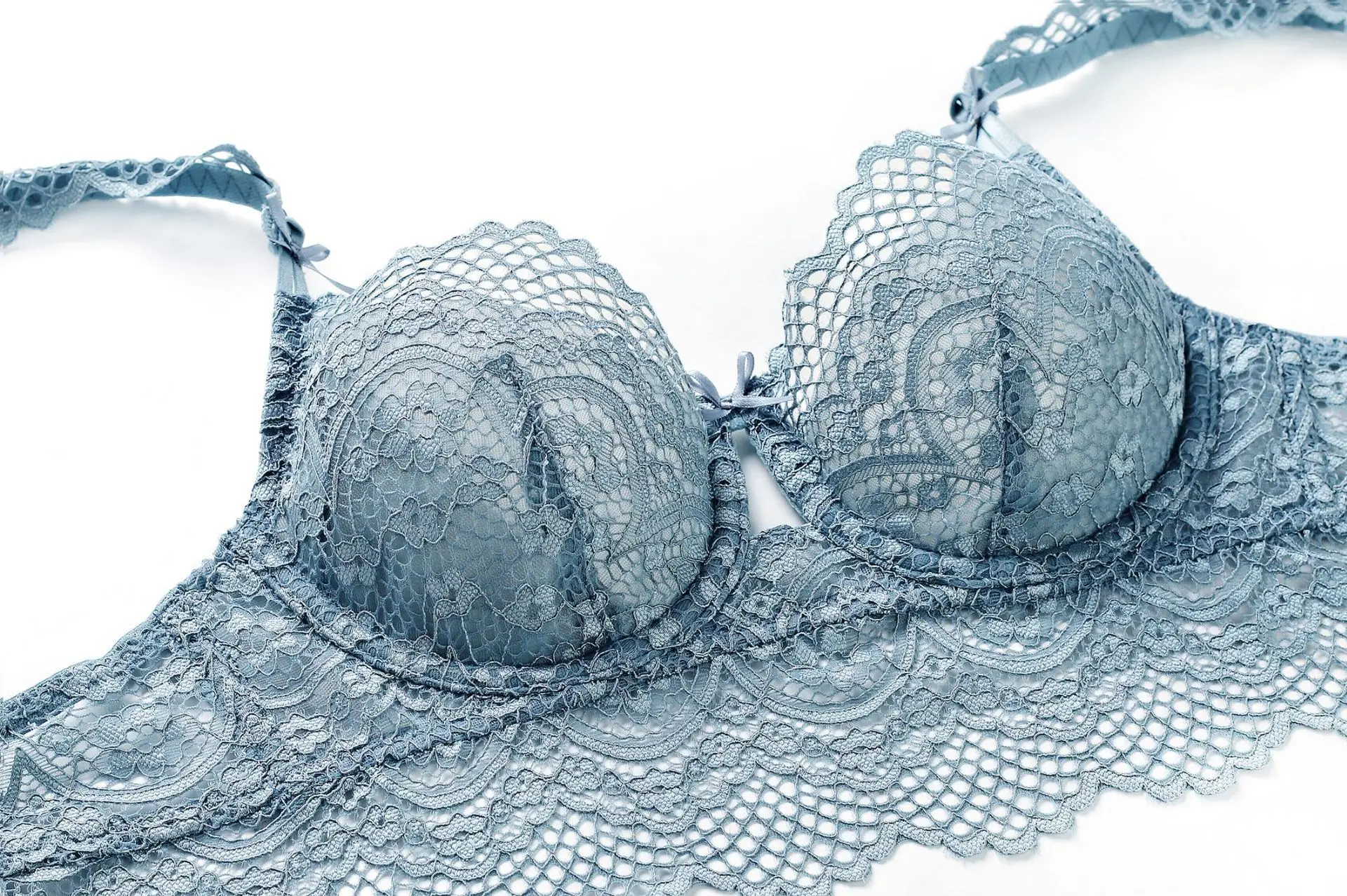 Lace Embroidery See Through Bra Panty