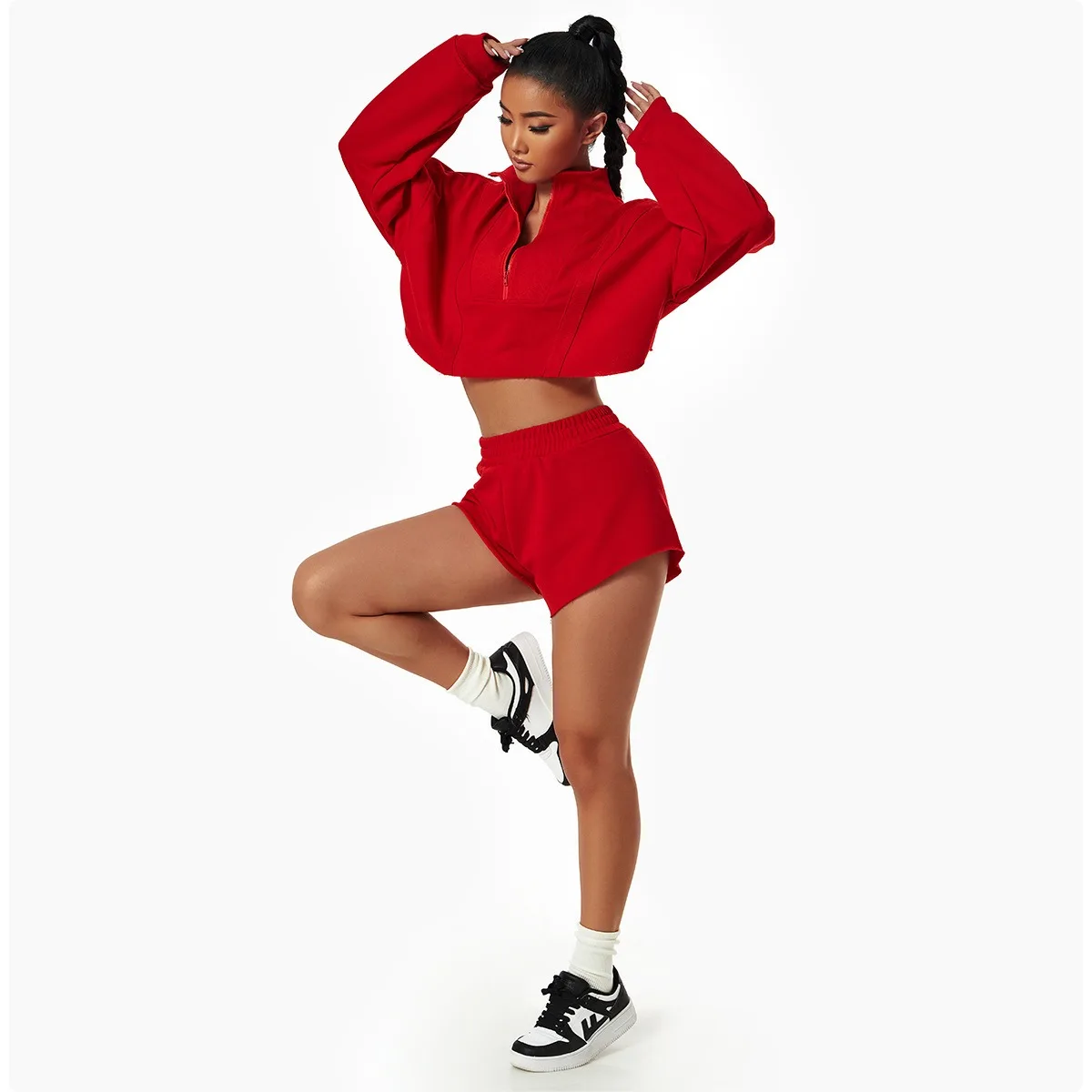 Custom Logo Fitness Quick Dry Sweatshirt Women Active Wear Zip Up