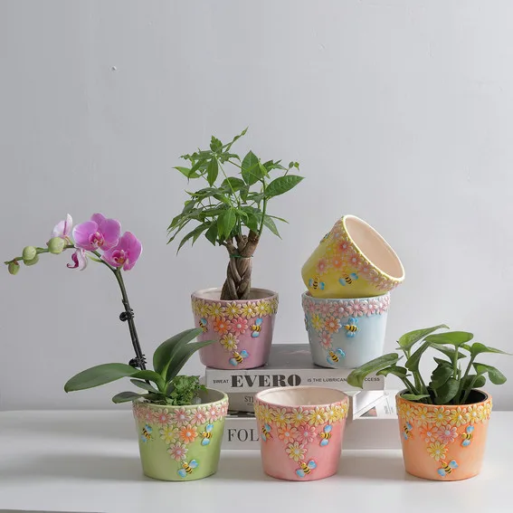 Budgetfriendly Glazed Ceramic Home Decor Planters Color Customized