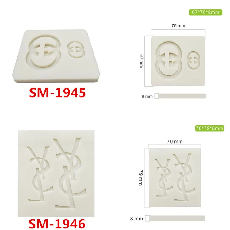 New Arrival Famous Brand Logo Silicone Molds Fondant Craft Cake