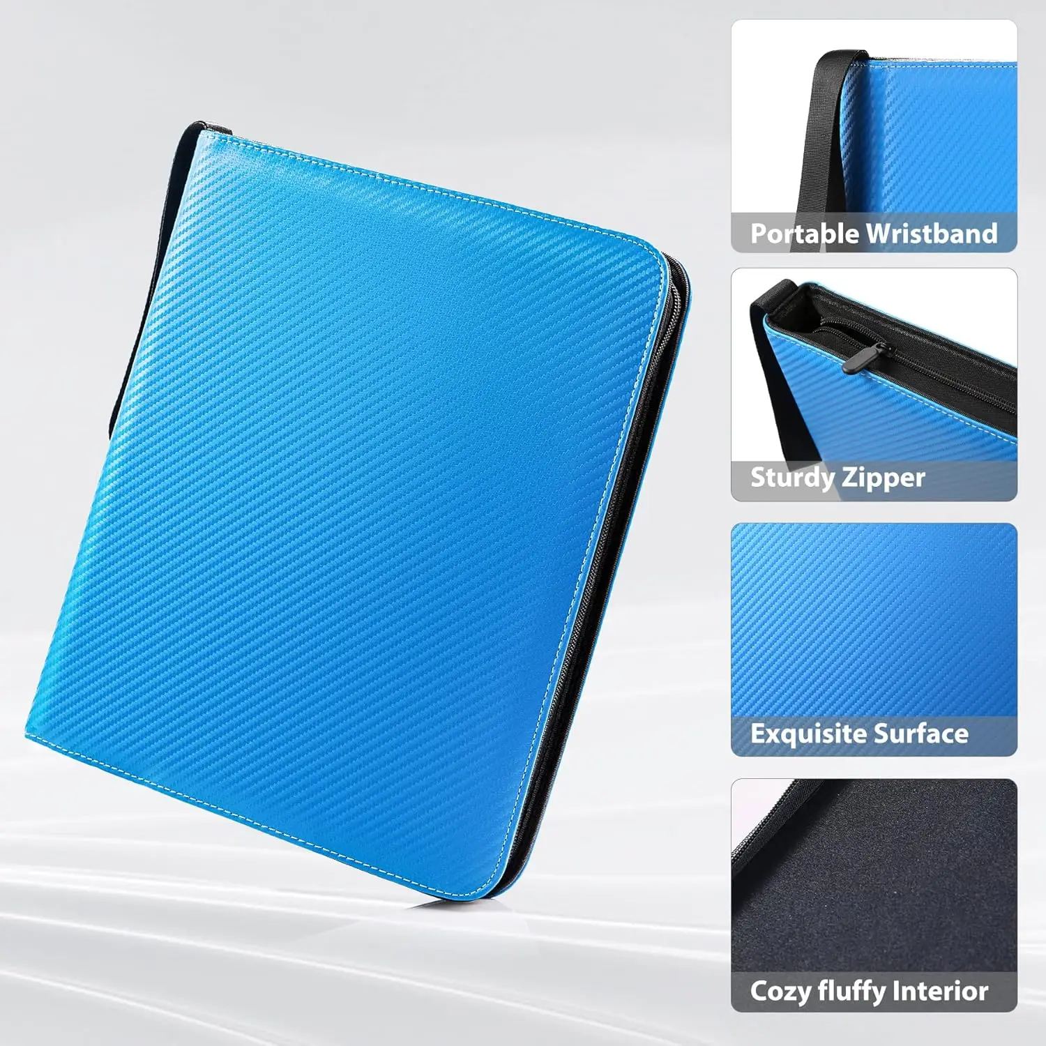 baseball card binder with zipper 400 Card Sports Binder 4 Pocket Baseball Trading Cards Album Card Sports Binder