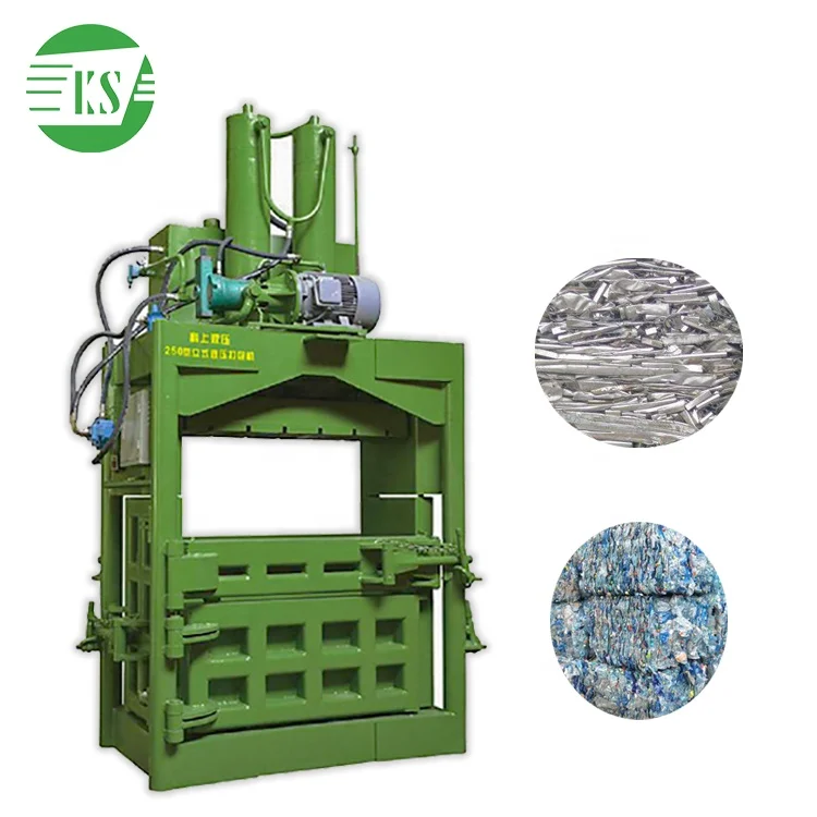 Keshang Hot Sales YJ-200T Automation Vertical Baler Press Scrap Baler Machine For Metal Vertical Bailer