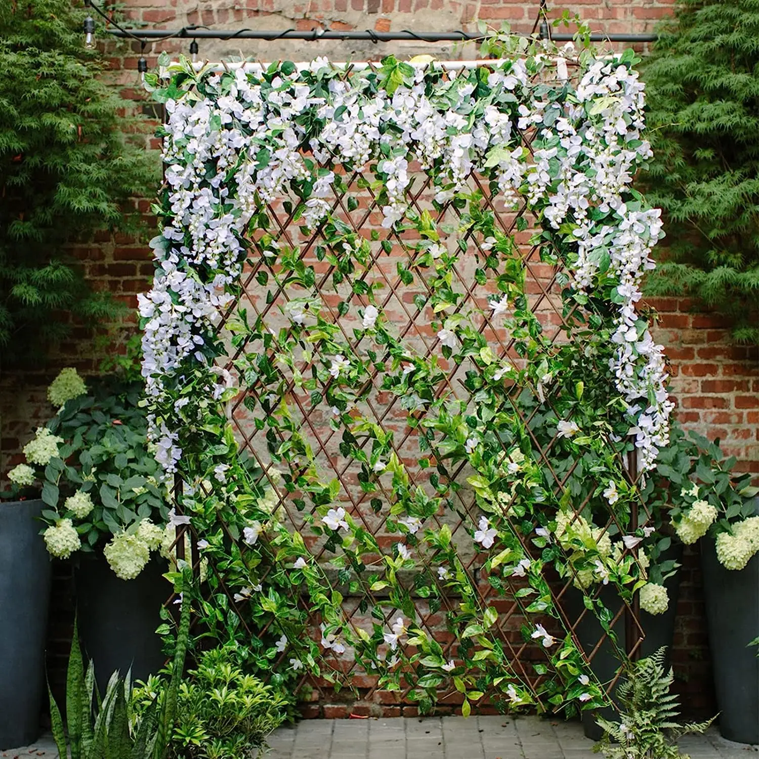 Wholesale Custom Artificial Wisteria Bean String Violet Hanging Decor