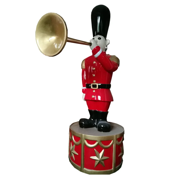 Life Size Wooden Soldier Nutcracker for Christmas Soldier Authentic 10ft Height Fiberglass Toy Soldier Nutcracker