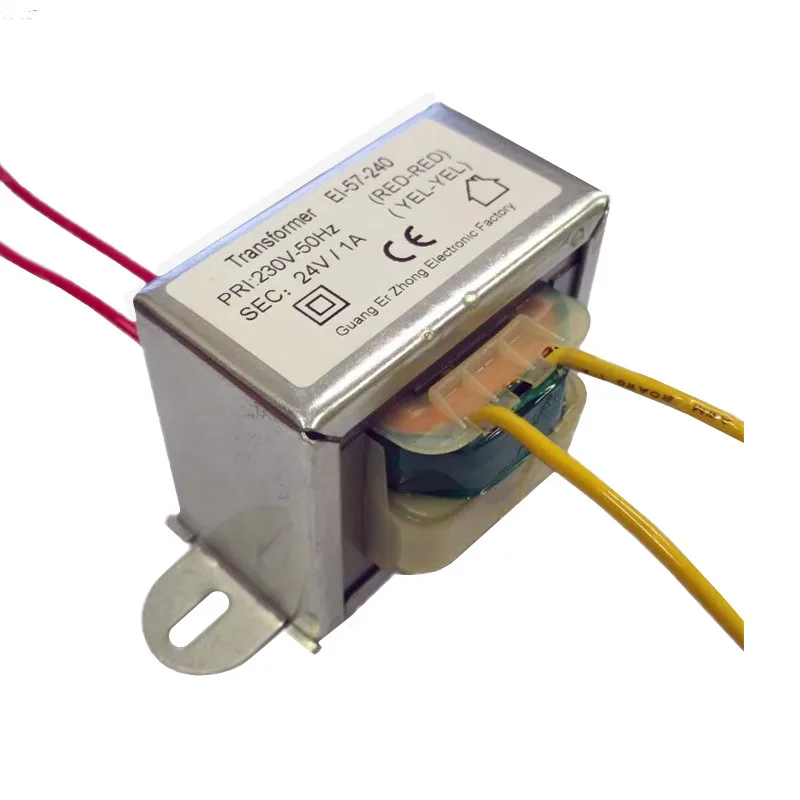 AC to AC Power Transformer, 220V 50Hz Input AC 24V Output 2W Rated EI  Single Phase Transformer for Lighting Power Supplies, Audio Equipment (24V)