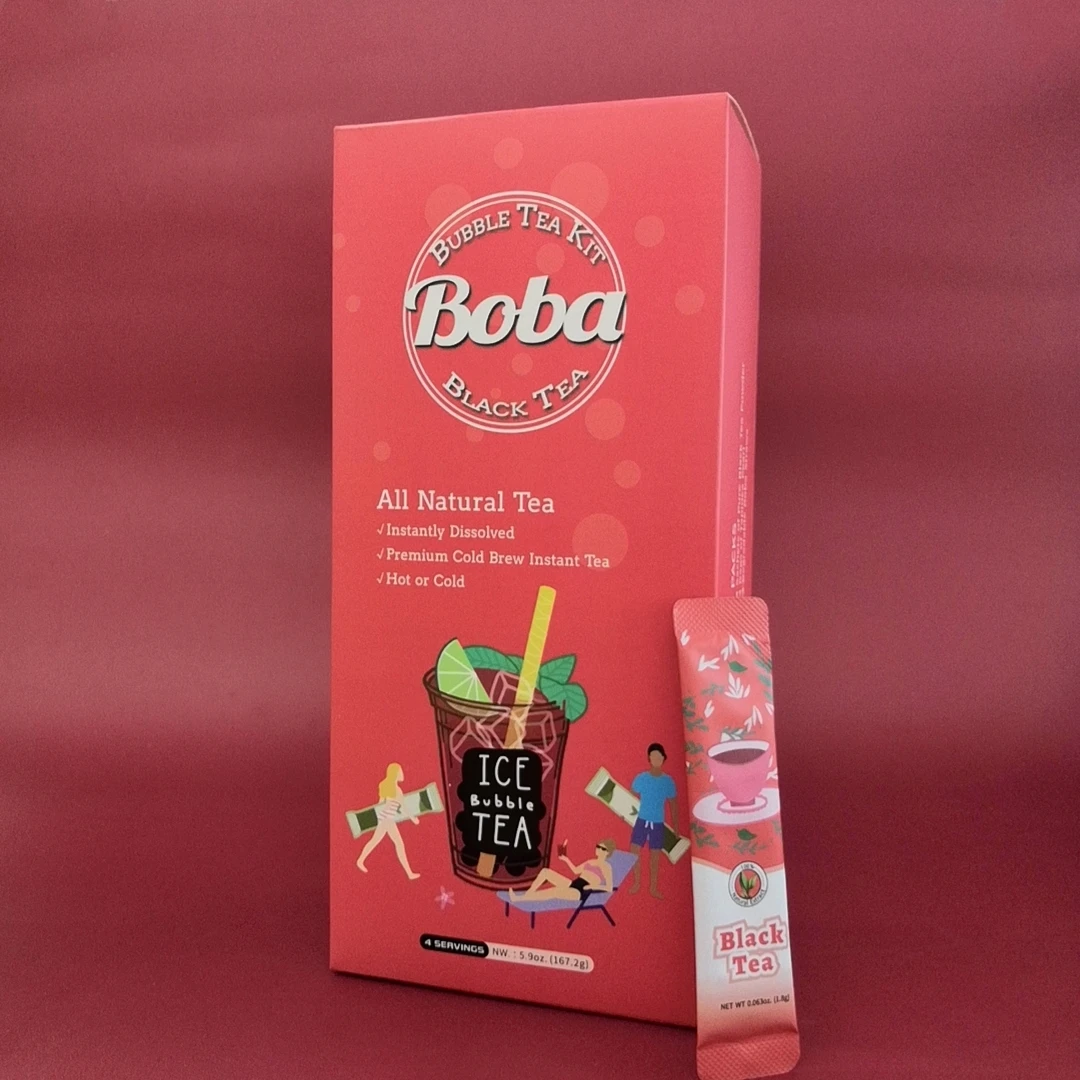 New Arrival DIY Bubble Tea Ingredients Instant Black Tea Powder with Boba