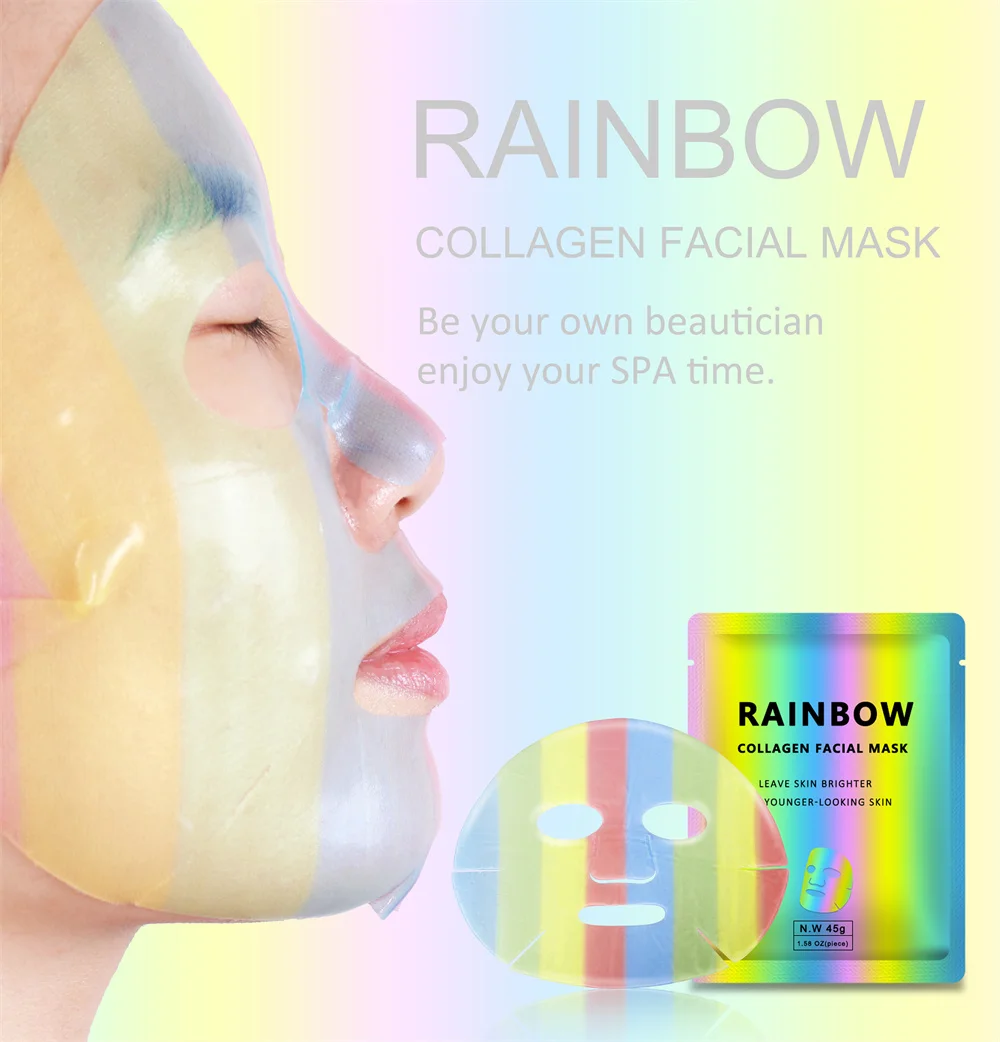 Rainbow Vitamin C Facial Mask Jelly Custom Gel Fruit Face Collagen