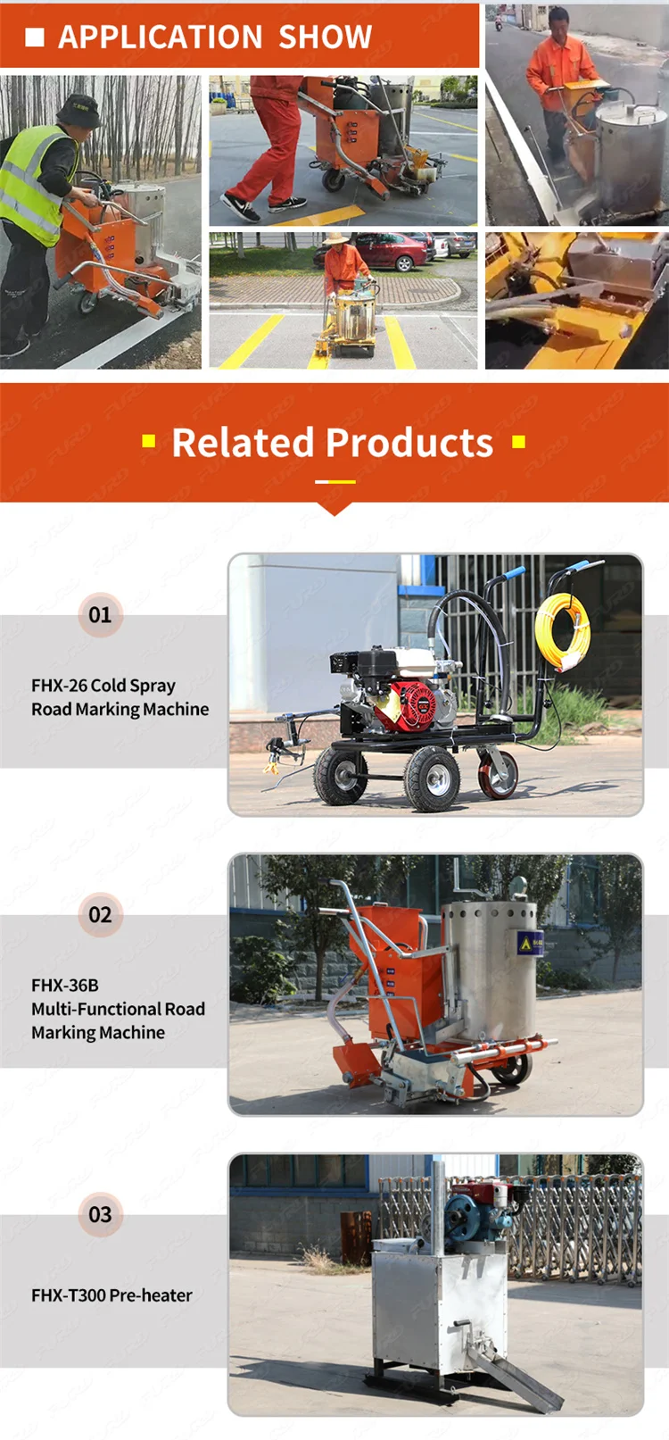 Smallsize Selfpropelled Thermoplastic Road Marking Machine Fhx36
