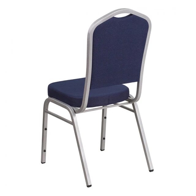 Restaurant High Quality Used Metal Stackable Wedding Event Lecture Hall Steel Navy Hotel Banquet Chairs