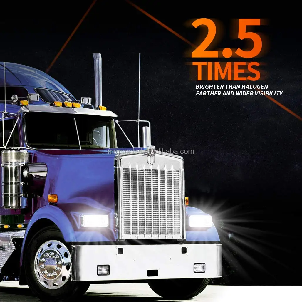 D0T 4X6 Led Headlight for Freightliner Fld120 Auto Lighting System 4x6 Led Lights for Peterbilt 379 Kenworth T800 Accessories
