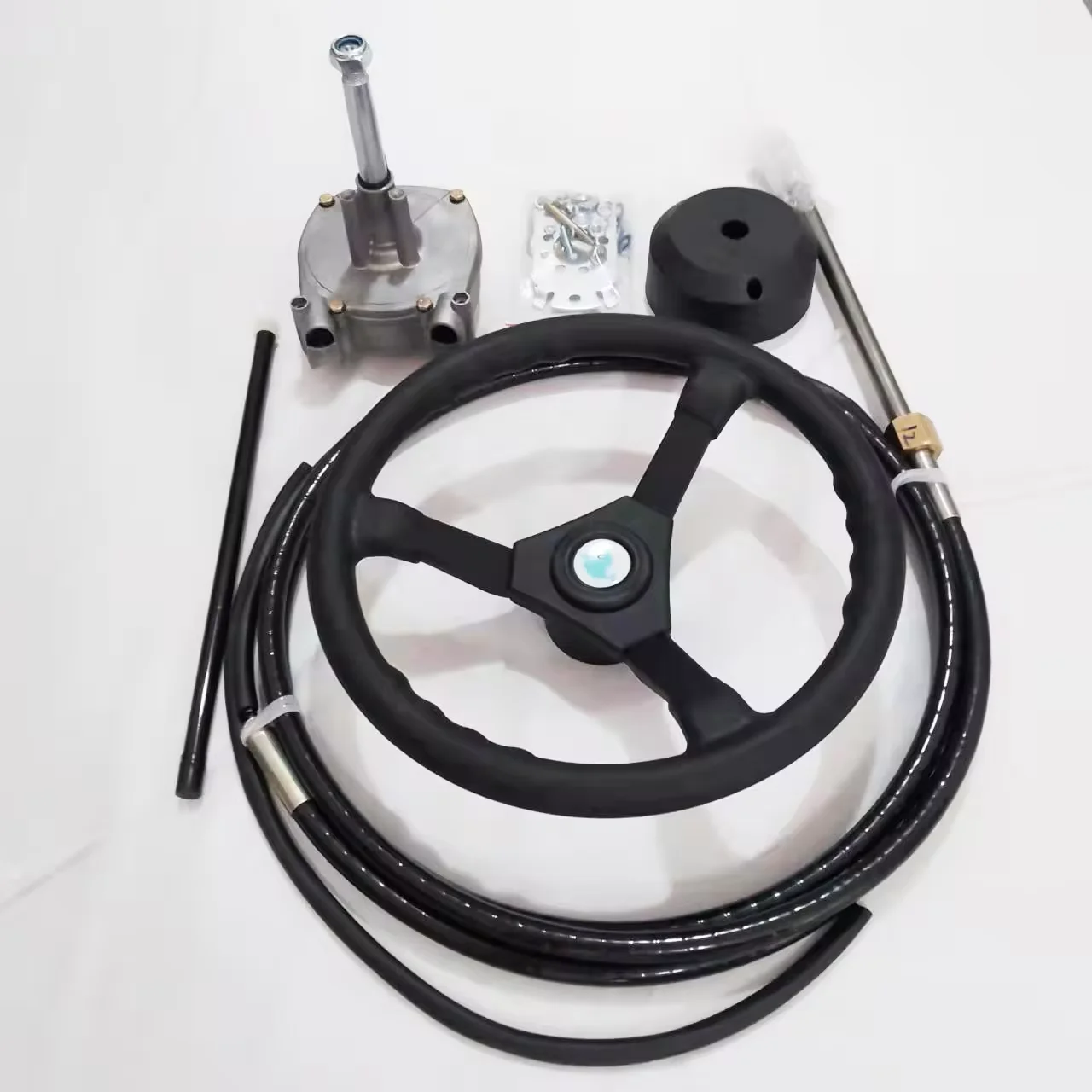 RIB Boat Center Console Steering System Marine Grade Outboard Steering Console Inflatable Boat Console
