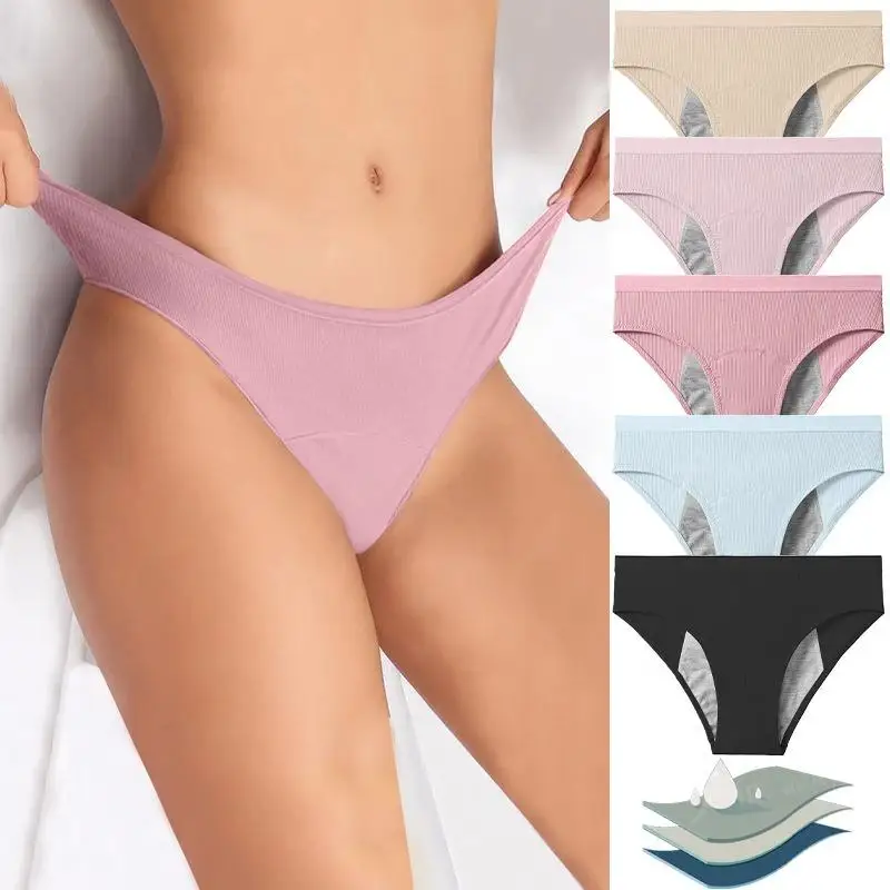 Striped Teen 3-Layer Period Brief colour and size reference