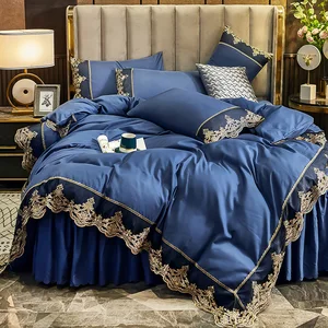 Quality Assurance Wholesale  Supply Bedding Set Cover Skirt Lace Bedspread Bedding Set