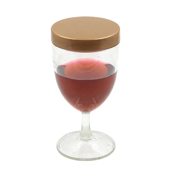 Wholesale Hard Unbreak Reusable Gold Rim Plastic Wine Glasses Glass