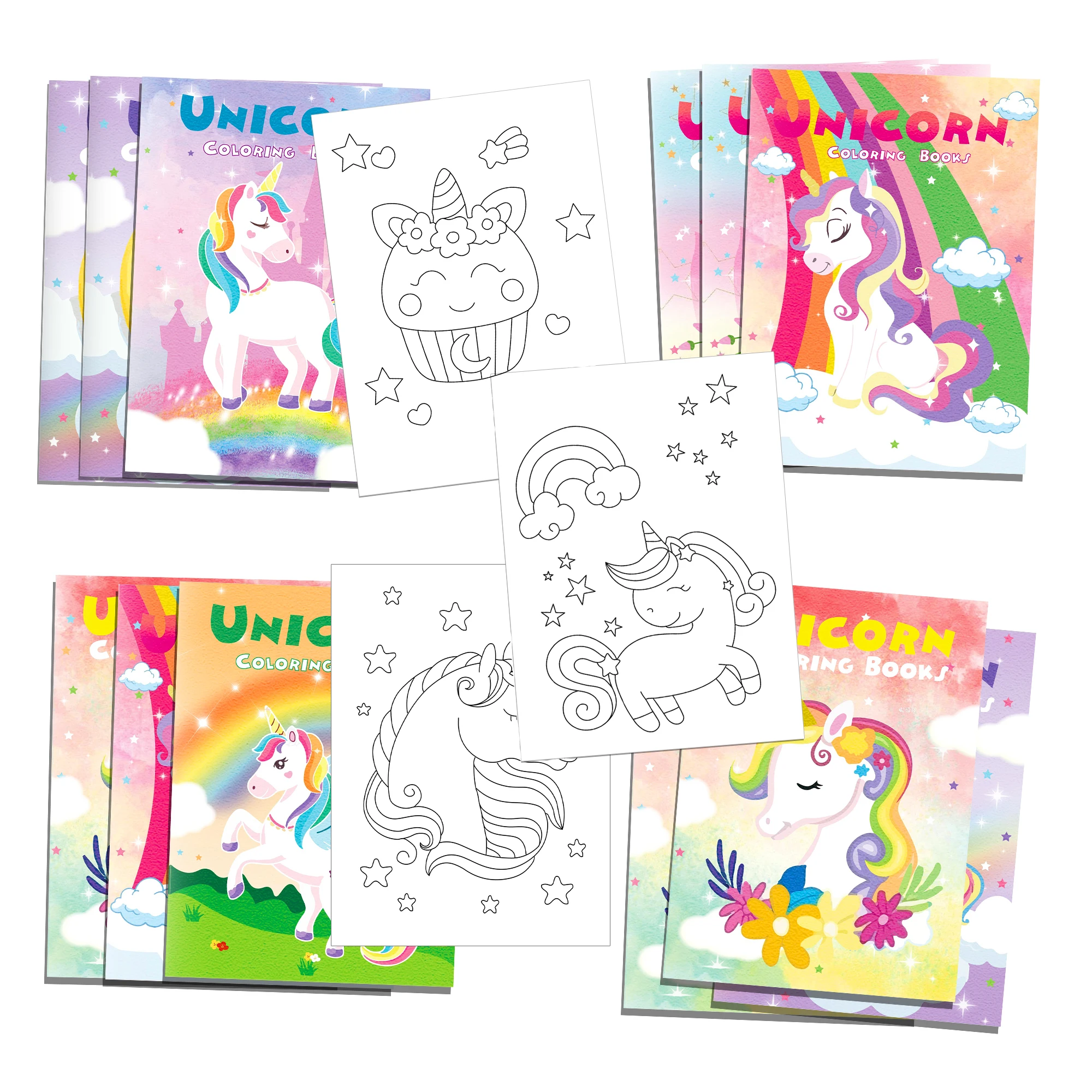 Ty023 Carton Theme Coloring Book Diy Unicorn Coloring Activity Book For ...