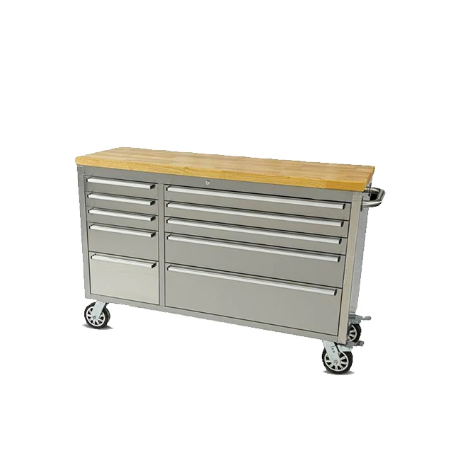 Hyxion New Style Tool Box Cabinet Garage Series Storage Combination Tools Cabinet Workbench Rolling Tool Boxes Stainless Steel