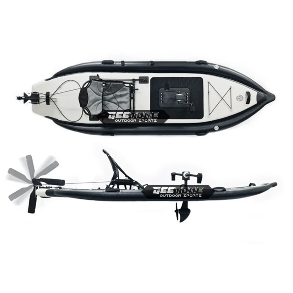 Geetone Inflatable Kayaks With Gear Pully Pedal Drive Propeller