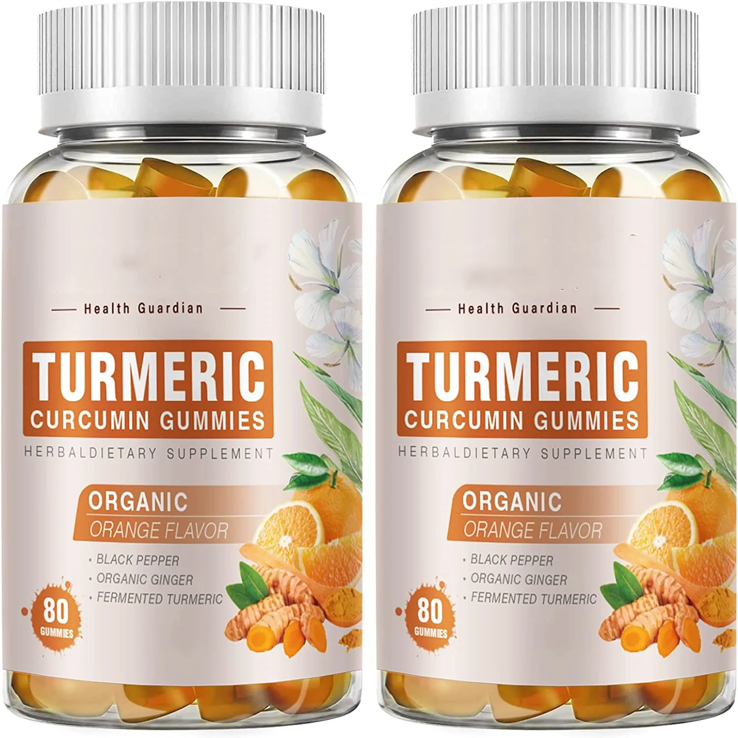 Customize Logo Vegan Turmeric Gummies for Adults & Kids with Black Pepper Tumeric Gummy Supplements with Curcumin Ginger