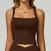 Camiseta sin mangas-Café