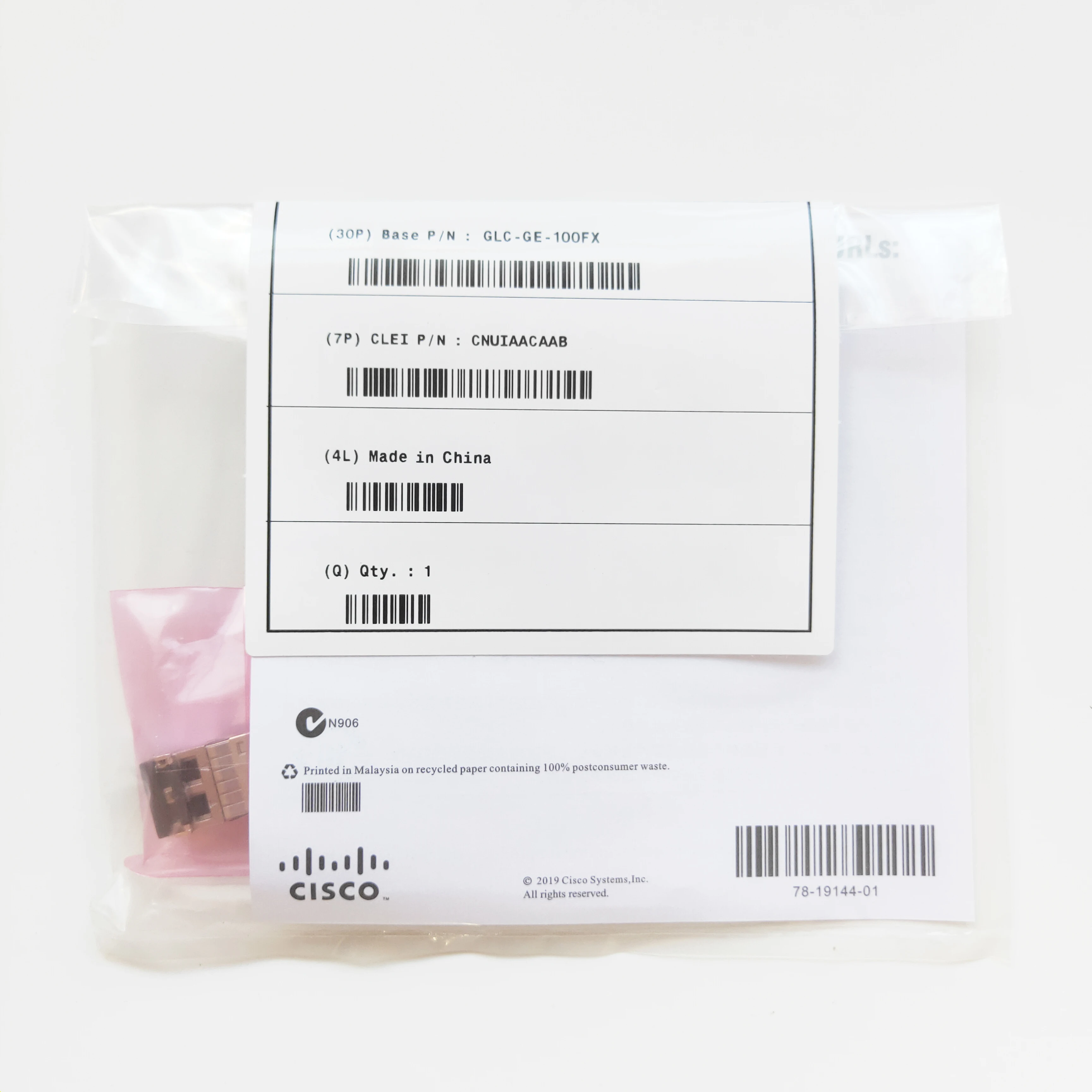 GLC-FE-100FX-RGD Cisco Optical Transceiver Module SFP