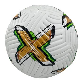 Top Quality Textured PU Machine Sewn Soccer Ball Size 5 With Custom Logo Design Football For Training Professional Wholesale