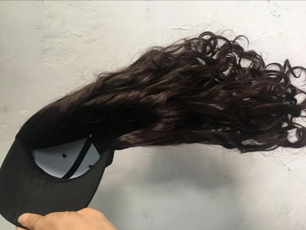 Коричневая бейсболка с синтетическим ворсом, синтетическая бейсболка, парик для женщин или мужчин, для вечеринок