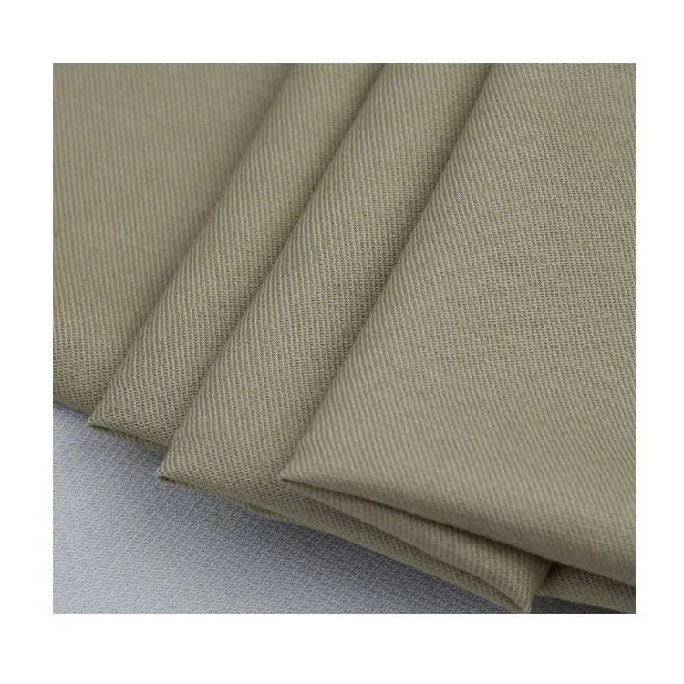 Удобная льняная хлопчатобумажная вискозная спандексовая саржа двухсторонняя тянущаяся ткань смешанная для широкого