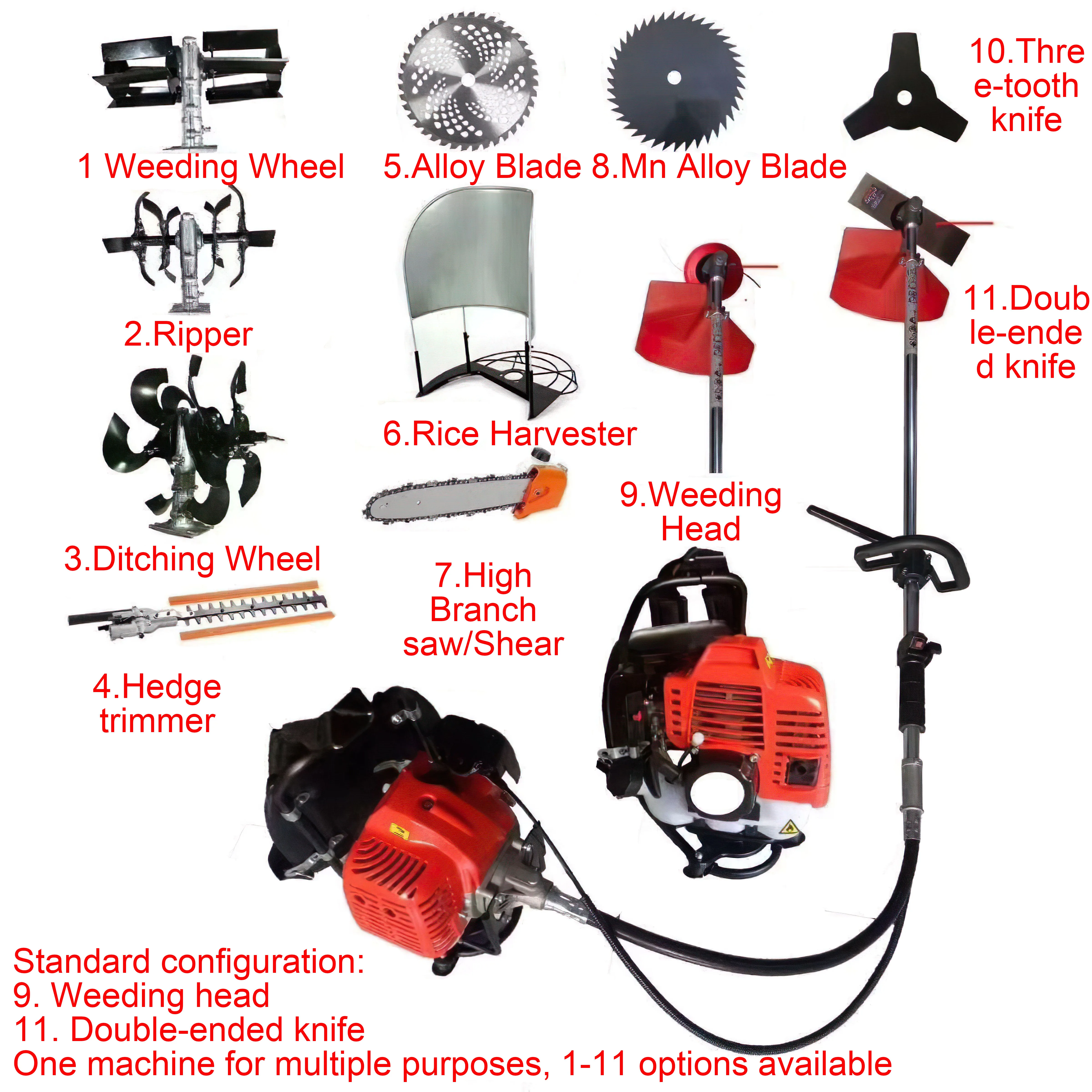 Stroke Brush Cutter High Efficiency Weeding Machine