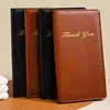 Brown with transparent card pouch with Thanks you