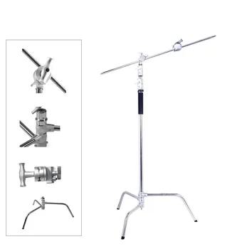 NiceFoto Y660 Stainless Steel Heavy Duty Durable Tripod Light Stand for Soft Box and Video Flash in Studio