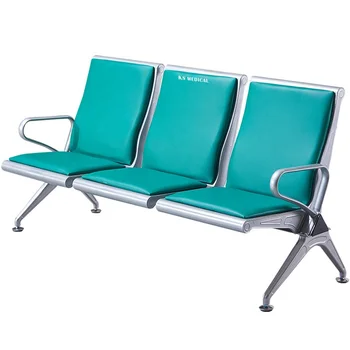 KSMED Hospital-waiting-chair 3 seater hospital type public chair with pu leather with arm