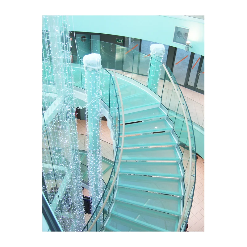 Modern Single Stringer Staircase with Glass Railing for Stylish Home Interiors